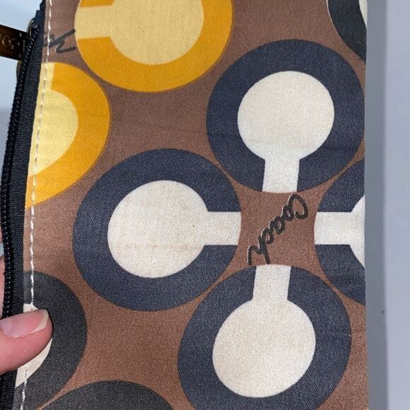 Coach Women's Multicolor Detachable Strap Monogram Wristlet - Picture 8 of 9